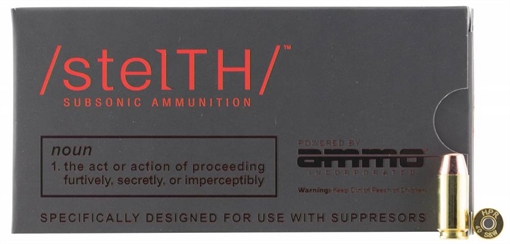 Picture of Ammo Inc 40180TMC Stelth 40 S&W 180 gr Total Metal Jacket (TMJ) 50 Bx/ 20 Cs 818778020164