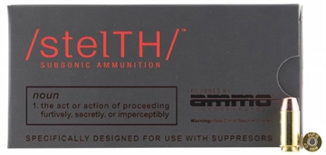 Picture of Ammo Inc 40180TMC Stelth 40 S&W 180 gr Total Metal Jacket (TMJ) 50 Bx/ 20 Cs 818778020164