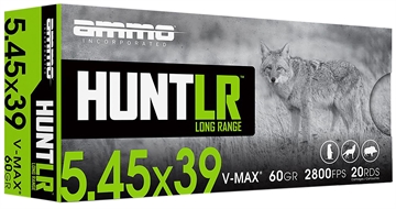 Picture of AMMO INC HUNTLR AMO 5.45X39MM 60GR V-MAX 20RD ( 10 BOX CASE) 54539060VMX-A20 54539060VMXA20