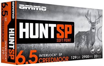 Picture of AMMO INC HUNTSP AMO 6.5 CREEDMORE 129GR INTERLOCK SP 20RD ( 10 BOX CASE) 65CM129SP-A20 65CM129SPA20