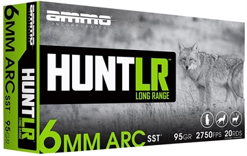 Picture of AMMO INC HUNTLR AMO 6MM ARC 95GR SST 20RD ( 10 BOX CASE) 6ARC095SST-A20 6ARC095SSTA20