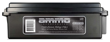 Picture of AMMO INC AMO 7.62X51 150GR FMJ 120RD W AMMO CAN ( 6 CANS PER CASE ) 762150FMJ-B120
