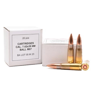 Picture of Ammo Inc Igman M67 Ball Ammo Rifle Ammunition 7.62x39mm 123 gr 2460 fps 20/ct 762X39123FMJIK20