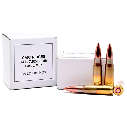 Picture of Ammo Inc Igman M67 Ball Ammo Rifle Ammunition 7.62x39mm 123gr FMJ 2460 fps 840/ct Case (56-15rd Boxes) 762X39123FMJ-I15 CASE