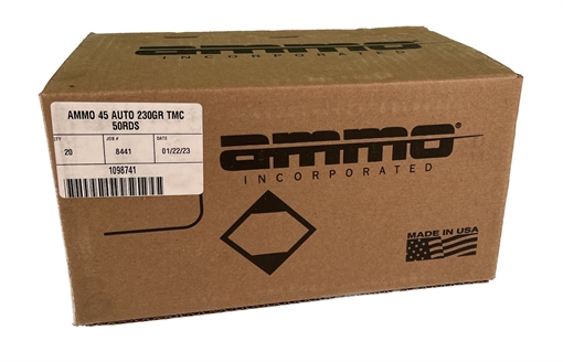 Picture of Ammo Inc Signature .45 ACP Handgun Ammo - 230 Grain | TMC | 1000rd Case 45230TMC-A50