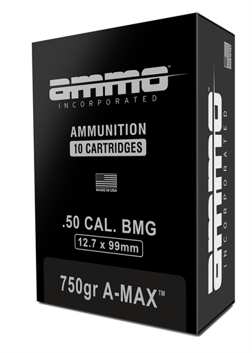 Picture of Ammo Inc Signature .50 BMG Rifle Ammo - 750 Grain | A-MAX | 50rd Case 50BMG750AMX-A10