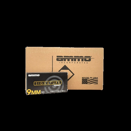 Picture of Ammo Inc Signature 9mm Luger Handgun Ammo - 115 Grain | TMC | 1000rd Case 9115TMC