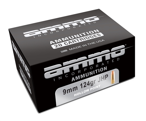 Picture of Ammo Inc Signature Defense 9mm Luger Handgun Ammo - 124 Grain | JHP | 200rd Case 9124JHP-A20
