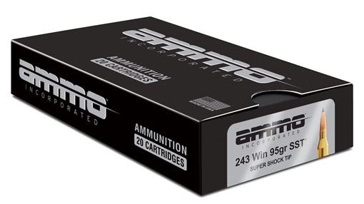 Picture of Ammo Inc Signature Hunt .243 Win Rifle Ammo - 95 Grain | Super Shock Tip | 200rd Case 243W095SST