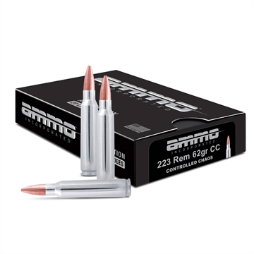 Picture of AMMO INC SIGNATURE LINE AMO 223 REM 62GR CONTROLLED CHAOS NP BRASS 20RD ( 10 BOX CASE) 223062CC-A20