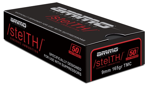 Picture of Ammo Inc stelTH Subsonic 9mm Luger Handgun Ammo - 165 Grain | TMC | 1000rd Case 9165TMC-STL