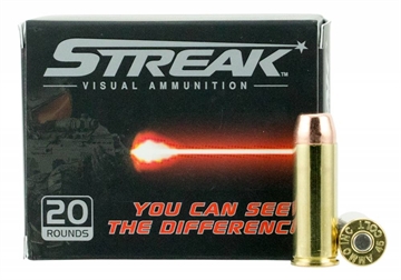 Picture of AMMO INC STREAK AMO 45 COLT 250GR TMC RED 20-RD ( 10 BOXES PER CASE ) 45C250TMC-STRK-RED 45C250TMCSTR