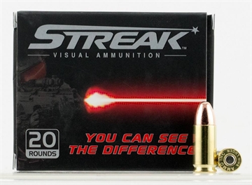 Picture of AMMO INC STREAK AMO 9MM 147GR TMC RED 20-RD ( 10 BOXES PER CASE ) 9147TMC-STRK-RED 9147TMCSTRKR