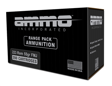 Picture of AMMO INC SIGNATURE LINE AMO 223 REM 55GR FMJ 200-RD RANGE BOX ( 6 BOXES PER CASE ) 223055FMJ-A200 223055FMJA200