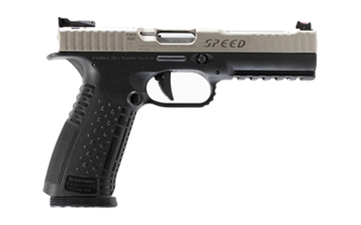 Picture of American Precision Firearms Strike One, Speed, Semi-automatic, Striker Fired, Full Size, Polymer Frame Pistol, 9MM, 5" Barrel, No Manual Safety, Matte Finish, Black Frame and Stainless Steel Slide, Fiber Optic Front Sight with Adjustable Rear, 17 Rounds, 2 Magazines AFS1S-9-DT-17