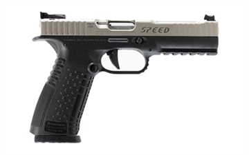 Picture of American Precision Firearms Strike One, Speed, Semi-automatic, Striker Fired, Full Size, Polymer Frame Pistol, 9MM, 5" Barrel, No Manual Safety, Matte Finish, Black Frame and Stainless Steel Slide, Fiber Optic Front Sight with Adjustable Rear, 17 Rounds, 2 Magazines AFS1S-9-DT-17