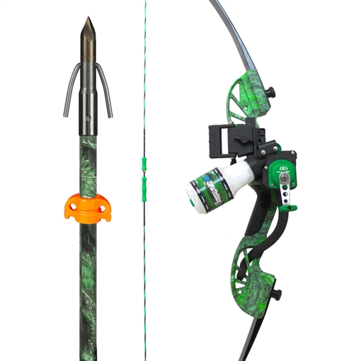 Picture of AMS BOWFISHING COMPLETE BOW KIT WATER MOC RECURVE GRN RH< B705MOCRH