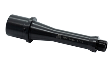Picture of Angstadt Arms Barrel, 9MM, 4.5", Threaded 1/28x28, Fits AR Platform, Melonite Finish, Black AA0945BB28