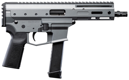 Picture of Angstadt Arms MDP-9 9mm Luger 27+1 5.85" Black Melonite Threaded Barrel, M-LOK Free-Float Handguards, Tactical Gray Cerakote Aluminum Picatinny Rail Receiver, Black Polymer Grips AAMDP09PG6