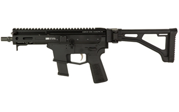 Picture of Angstadt Arms MDP-9, Generation 2, Semi-automatic, Short Barreled Rifle, 9MM, 6" Barrel, Anodized Finish, Black, 3 Lug Muzzle Device, Manual Safety, Folding 1913 Stock, 27 Rounds, 2 Magpul Glock PMAG Magazines AAMDP29F06