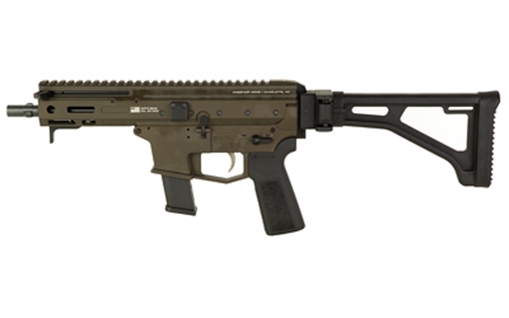 Picture of Angstadt Arms MDP-9, Generation 2, Semi-automatic, Short Barreled Rifle, 9MM, 6" Barrel, Cerakote Finish, Bronze, 3 Lug Muzzle Device, Manual Safety, Folding 1913 Stock, 27 Rounds, 2 Magpul Glock PMAG Magazines AAMDP29FB6