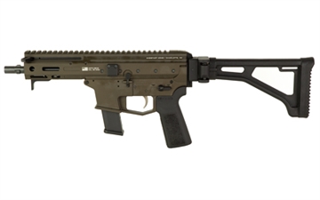 Picture of Angstadt Arms MDP-9, Generation 2, Semi-automatic, Short Barreled Rifle, 9MM, 6" Barrel, Cerakote Finish, Bronze, 3 Lug Muzzle Device, Manual Safety, Folding 1913 Stock, 27 Rounds, 2 Magpul Glock PMAG Magazines AAMDP29FB6