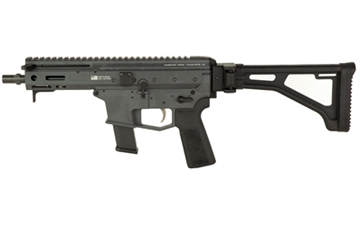 Picture of Angstadt Arms MDP-9, Generation 2, Semi-automatic, Short Barreled Rifle, 9MM, 6" Barrel, Cerakote Finish, Sniper Gray, 3 Lug Muzzle Device, Manual Safety, Folding 1913 Stock, 27 Rounds, 2 Magpul Glock PMAG Magazines AAMDP29FS6