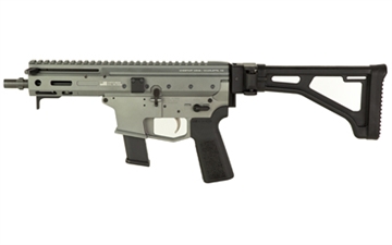 Picture of Angstadt Arms MDP-9, Generation 2, Semi-automatic, Short Barreled Rifle, 9MM, 6" Barrel, Cerakote Finish, Tactical Gray, 3 Lug Muzzle Device, Manual Safety, Folding 1913 Stock, 27 Rounds, 2 Magpul Glock PMAG Magazines AAMDP29FG6