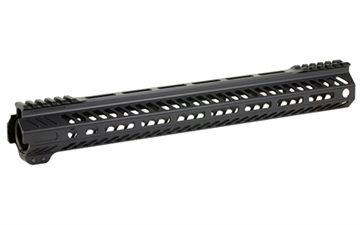 Picture of Angstadt Arms Ultra Light Handguard made of Aluminum with Black Anodized Finish, M-LOK Style, Picatinny Rail & 15" OAL for AR-15 Includes Hardware AA015HGMLT
