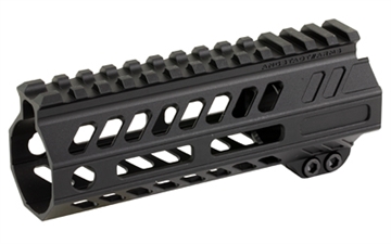Picture of Angstadt Arms Ultra Light Handguard made of Aluminum with Black Anodized Finish, M-LOK Style, Picatinny Rail & 5.50" OAL for AR-15 Includes Hardware AA055HGMLT