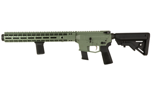 Picture of Angstadt Arms Vanquish-9, Semi-automatic, Integrally Suppressed Rifle, 9MM, 16" Precision Ported Barrel, Cerakote Finish, Jungle Green, B5 Systems Bravo Stock, B5 Grip, BCM Mod3 Vertical Grip, 15" Aero Precision Enhanced Gen2 M-LOK Handguard, Manual Safety, 17 Rounds, 2 Magazines AAVAN09RJR