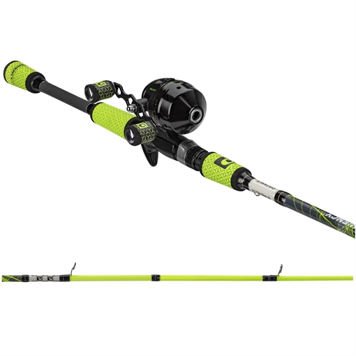 Picture of ANYTHING POSSIBLE LLC PRO 5'6" MICRO HIGH-VIS GREEN SPINCAST COMBO 2PC PRO56SCGREEN