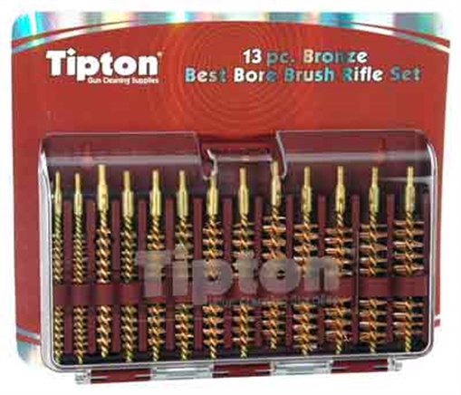 Picture of TIPTON 13-PIECE BRONZE RIFLE BORE BRUSH SET W/STORAGE CASE 402173