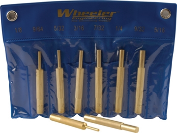 Picture of Wheeler Brass Punch Kit, 8 Piece, Includes Storage Pouch, Brass 780194 661120801948