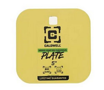 Picture of Caldwell AR500 Rimfire/Handgun Gong, 1/4" Steel Target, 5" Square, Yellow 4002311
