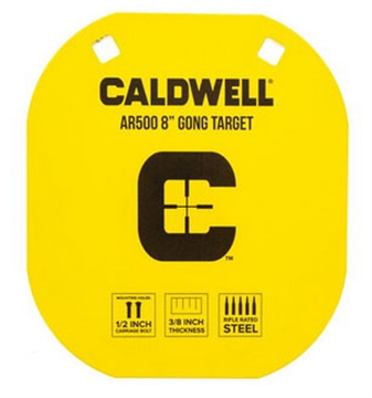 Picture of Caldwell Gong 8" Yellow AR500 Steel 0.38" Thick Hanging 1116703