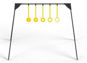 Picture of Caldwell Ring Challenge Rimfire KYL Black/Yellow AR500 Steel Standing Includes 5 Rings 4002309