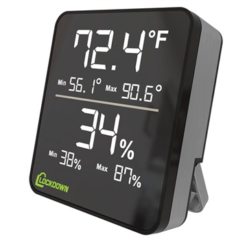 Picture of Lockdown Digital Wireless Hygrometer, Black 1116774 661120080626