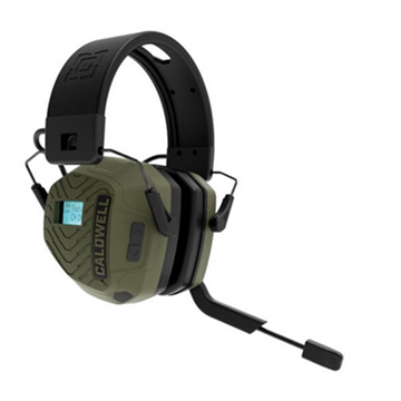 Picture of Caldwell E-Max Comms, Hearing Protection, Ambidextrous Boom Microphone, Bluetooth Connectivity, Olive Drab Green and Black 1136235