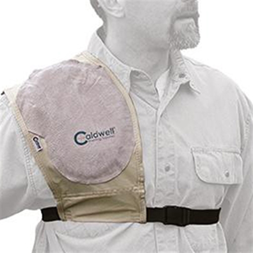 Picture of Caldwell Mag Plus Recoil Shield Tan Cloth w/Leather Pad Ambidextrous 310010