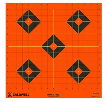 Picture of Caldwell Orange Peel Self-Adhesive Paper Black/Orange 16" Diamond 5 Sheets 1166106