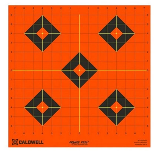 Picture of Caldwell Orange Peel Self-Adhesive Paper Black/Orange 8" Diamond 25 Pack 1166103
