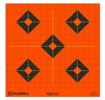 Picture of Caldwell Orange Peel Self-Adhesive Paper Black/Orange 8" Diamond 25 Pack 1166103