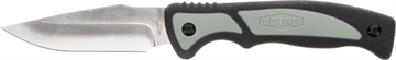 Picture of Old Timer Trail Boss 3.70" Fixed Caper Plain Stainless Steel Blade 5.25" TPE Handle Includes Sheath 1137140
