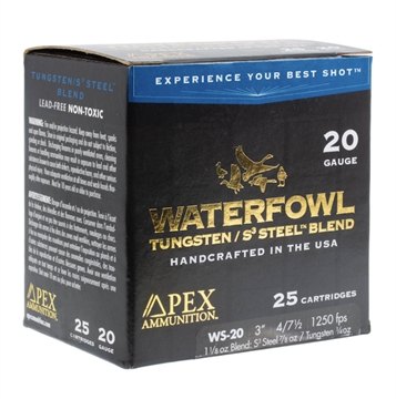 Picture of APEX AMMUNITION 20 GA WATERFOWL TSS/S3 STL 1 1/8 OZ 3" 25RD WS20-475