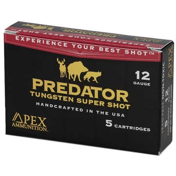 Picture of APEX AMMUNITION 12 GA 3.5" 2.5 OZ PREDATOR TSS #BB - 5 COUNT BOX PK35-250BB PK35-BB