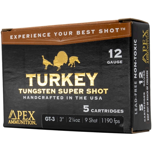 Picture of Apex Ammunition Apex Turkey TSS Shotgun Ammo 12 ga. 3 in. 2-1/4oz #9 shot 5 rd GT3-9