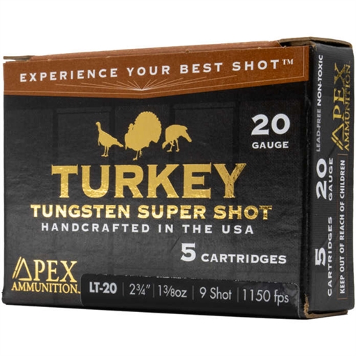 Picture of Apex Ammunition Apex Turkey TSS Shotgun Ammo 20 ga. 2-3/4 in. 1-3/8oz #9 shot 5 rd LT20-9
