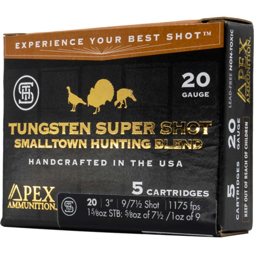 Picture of Apex Ammunition Apex Turkey TSS Smalltown Hunting Blend 20 ga. 3 in. 7.5/9 shot 5 rd STH-20