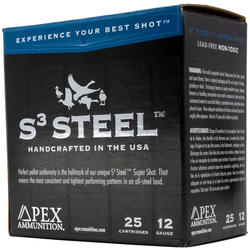 Picture of Apex Ammunition Apex Waterfowl S3 Steel Shotgun Ammo 12 ga. 3 in. 1-1/4oz #2 25rd S312-2